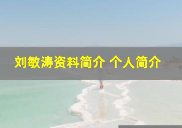 刘敏涛资料简介 个人简介